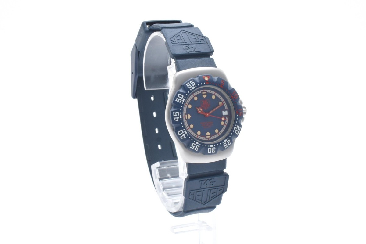 【Mon】 タグホイヤー TAG HEUER フォーミュラ WA1210 TAG Heuer Formula 1 Blue Men's Blue Rubber Strap Watch