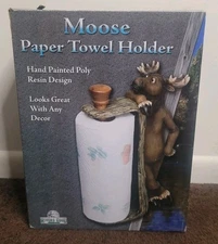 River's Edge Moose Paper Towel Holder 16”! New In Box!