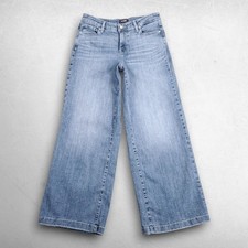 NYDJ Teresa Wide Leg Jeans Women 4 Blue Lift Tuck Stretch Denim High Rise Boho
