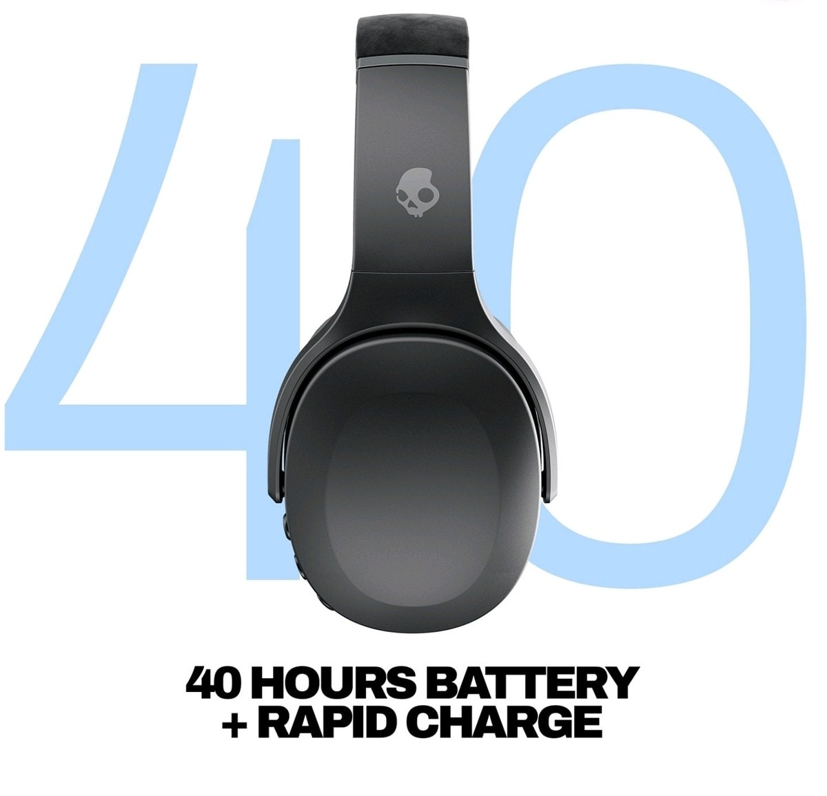 【新品未使用】SKULLCANDY CRUSHER WIRELESS BLACK Free Shipping! Skullcandy Crusher Wireless Over-Ear