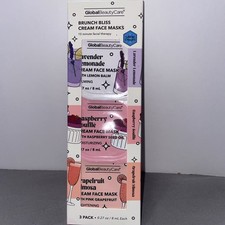 Global Beauty Care Brunch Bliss Cream Face Masks 3 Pack Lavender Raspberry