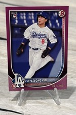 2025 Bowman HYESEONG KIM Fuchsia Parallel RC /299 Rookie LA Dodgers