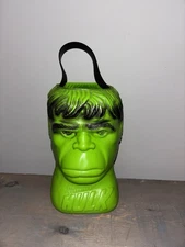 Vintage Hulk Trick Or Treat Pail Bucket 1979 Blow Mold Aurenzi Corp Halloween 