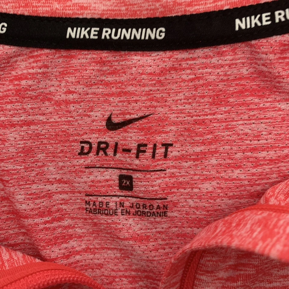 NIKE RUNNING Dry Element Half Zip Pullover Womens Plus 2X Red Heather Stretch - Image 2 of 4