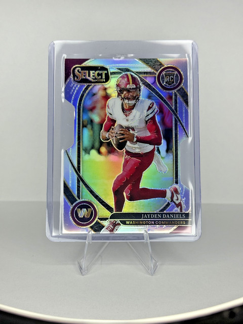 2024 Panini Select Jayden Daniels Club Silver Prizm Die-Cut RC #217 Commanders