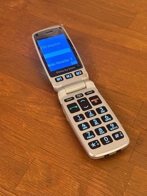 Primo by Doro 413 Senioren Handy Klapphandy Dual SIM Mobiltelefon Schwarz