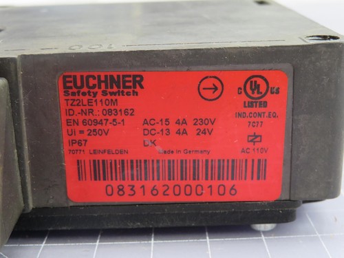 EUCHNER TZ2LE110M SAFETY SWITCH T229006 - Picture 3 of 3
