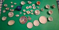 Lot Of 40 Vintage Minature Tea Set Mixed Floral, Bees, Asian, Angel, White