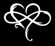 Infinity Heart Love Tribal Vinyl Decal Sticker Window Truck