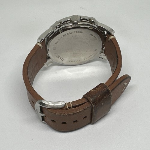 Fossil Grant FS4736 Men's Brown Leather Strap Analog Dial Quartz Watch HME632 - Picture 10 of 11