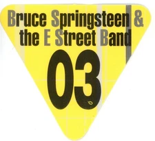 Bruce Springsteen Fenway Park 2012 Satin Backstage Pass Night 3 Triangle Yellow