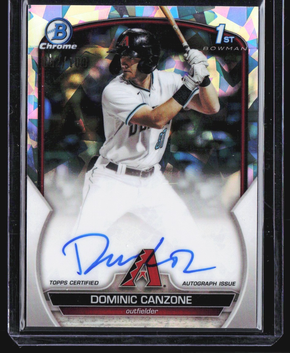 2023 Bowman DOMINIC CANZONE 1st Chrome Atomic Refractor On Card Auto /100 #CPADC