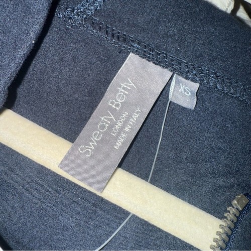 Felpa Betty Enlighten Luxe Fleece mezza zip con cappuccio blu navy taglia XS - Foto 6 di 8