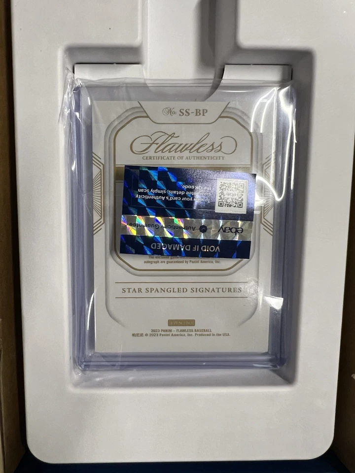 Parche en tarjeta autógrafo automático Panini Flawless Buster Posey #SS-BP 2023/5 Gigantes Foto 3 de 4