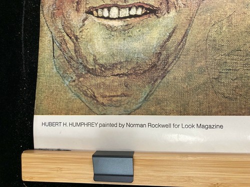 VINTAGE 1968 NORMAN ROCKWELL ART POSTER HUBERT H. HUMPHREY FOR LOOK MAGAZINE - Picture 2 of 5
