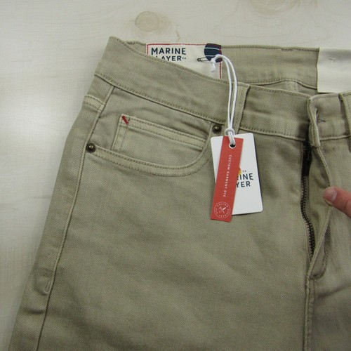Marine Layer Pants Mens 30x30 (Measured 28x29) Brown Khaki 5 Pocket Slim Twill - 第 3/17 張圖片
