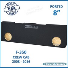 Fits Ford F350 Super Duty Crew-Cab 2008 - 2016 8" Ported Sub Box Sub Enclosure