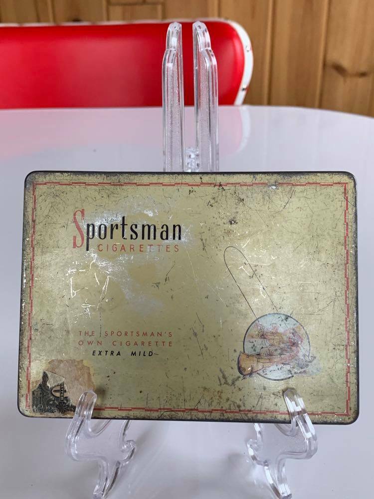 sportsman tobacco tin VINTAGE SPORTSMAN CIGARETTES TIN