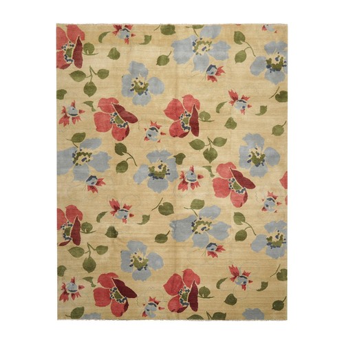 Hand Knotted 100% Wool Transitional Tibetan Area Rug Pistachio 7'11" x 10'3" - Picture 8 of 8