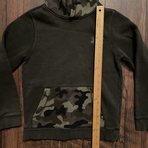 Under Armour YXS Army Green Camo Hoodie Casual Teens Outdoor Youth Extra Small - Picture 4 of 7