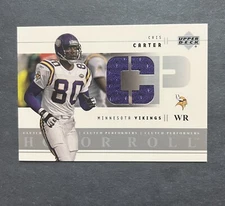 2002 Upper Deck Honor Roll Clutch Performers Cris Carter #CP-CC Patch