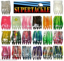 SUPERTACKLE HOOCHIE INVENTORY 4" - 10 cm fishing lure skirts - salmon cod bass