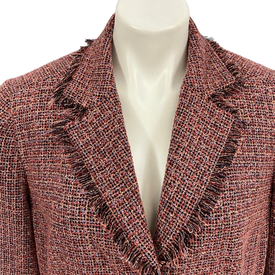 Blazer Norton McNaughton Mujer Talla 12 Rosa Chaqueta Oficina Informal Trabajo Dinero Antiguo Foto 4 de 4