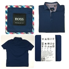 Hugo Boss Men's Polo Navy Shirt Cotton Regular Fit Size XL