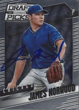 James Norwood Chicago Cubs 2014 Panini Prizm Draft Signed Card