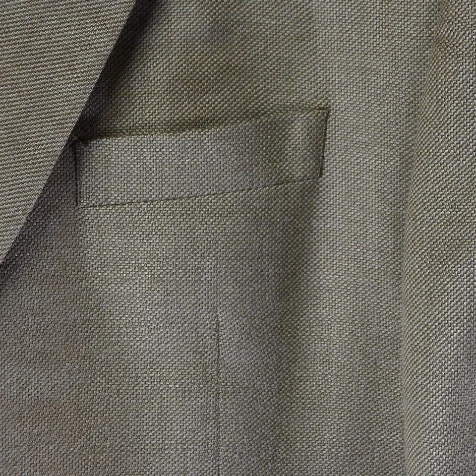 Blazer Traje Chaqueta Abrigo Deportivo Chaps Ralph Lauren 48R Beige Tejido 2 Botones Foto 4 de 4