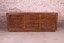 baker furniture mid-century hollywood regency burl wood and brass triple dresser