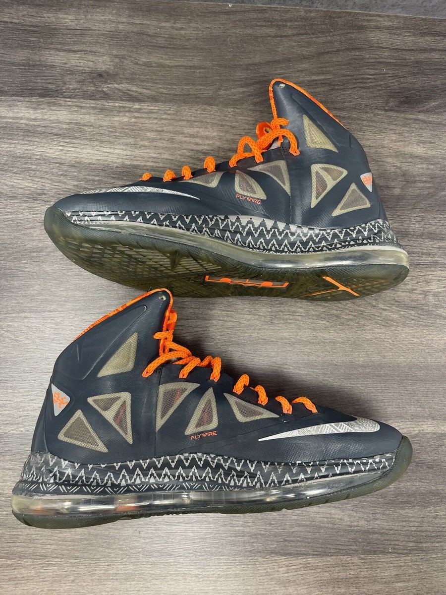 Nike Lebron 10 Size 10.5 Mens BHM Black History Orange 