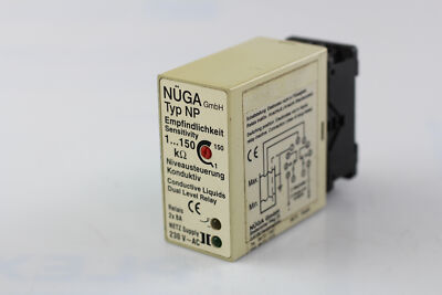 Nuga Typ Np , Empfindlichkeit 1-150k?, 2x8A, 230VAC