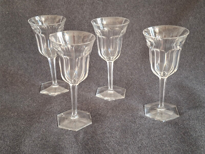 4 x MOSER Karlsbad Wein Glas Pokal Modell Papst Pope 16,3 cm Top Zustand