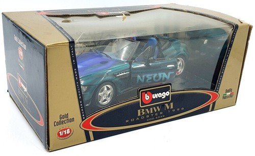 Burago 1/18 scale Diecast 3349 - BMW M Roadster Lady Neon - Blue/Green - Foto 6 di 6