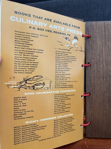DE COLECCIÓN Finas Vieja Nueva Inglaterra Recetas CUBIERTA DE MADERA LIBRO DE COCINA HORNEADO CULINARIO 1972 - Imagen 16 de 17