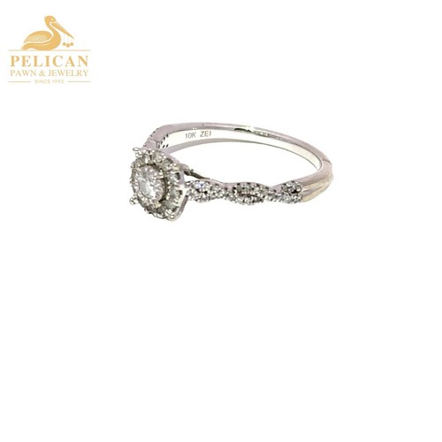 DAMEN 10K WEISSGOLD DIAMANT CLUSTER RING (d.h. kp) (PDS035960) - Bild 3 von 8