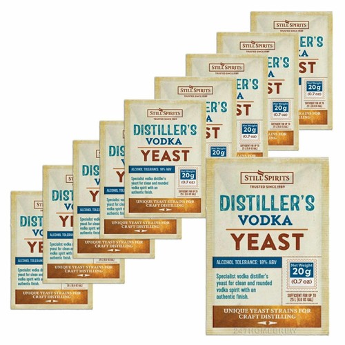 10x Still Spirits Distillers Vodka Yeast 20g for 25L 18% ABV