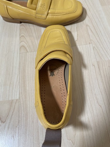 Marc O Polo Damen Schuhe Leder Gelb Okker Gr 36 Slipper Flach Eleganz Hinkucker - Imagen 8 de 12