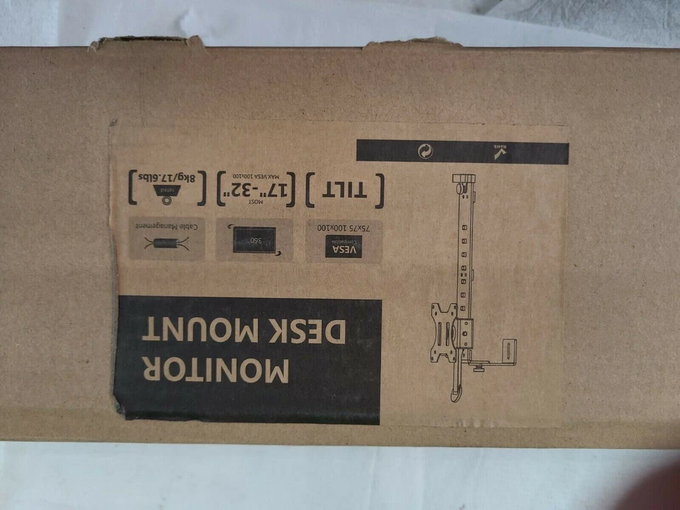 NavePoint 00301176 Hanging Monitor Cubicle Mount Adjustable Hanger 17-32 VESA - Image 3 of 4