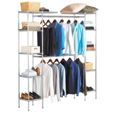Seville Classics Expandable Closet Organizer System 58-83in. x 14in. x 77.75 in.