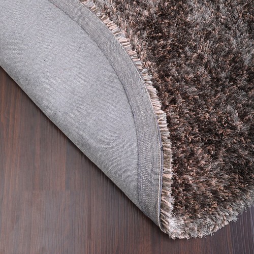 Hand Tufted Shag Polyester Round Area Rug Solid Beige Brown BBH Homes BBK00105 - Picture 35 of 73