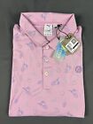 Puma Golf Shirt Polo Arnold Palmer Cloudspun Contender Print Xxl Pink Msrp $90