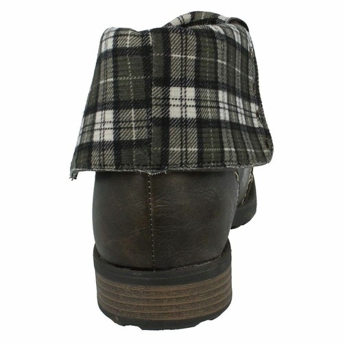 OFERTA Niños N2015 Sintético Con cordones Tobillo Bota Textil Tartán por CUTIE £4,99 - Imagen 4 de 9