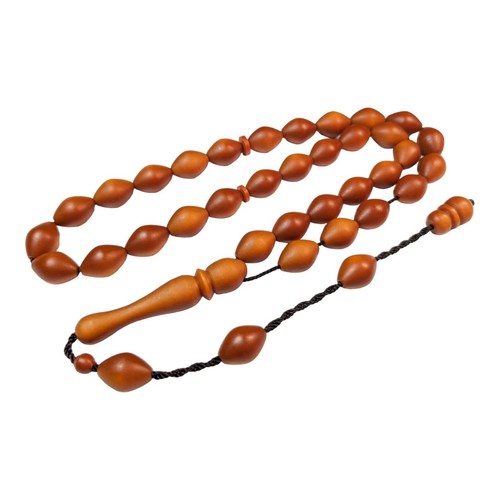 Darkening German Fiber Prayer Beads Oval, Alman Tesbih Misbaha 12.6x8.8mm 524 - Picture 8 of 10