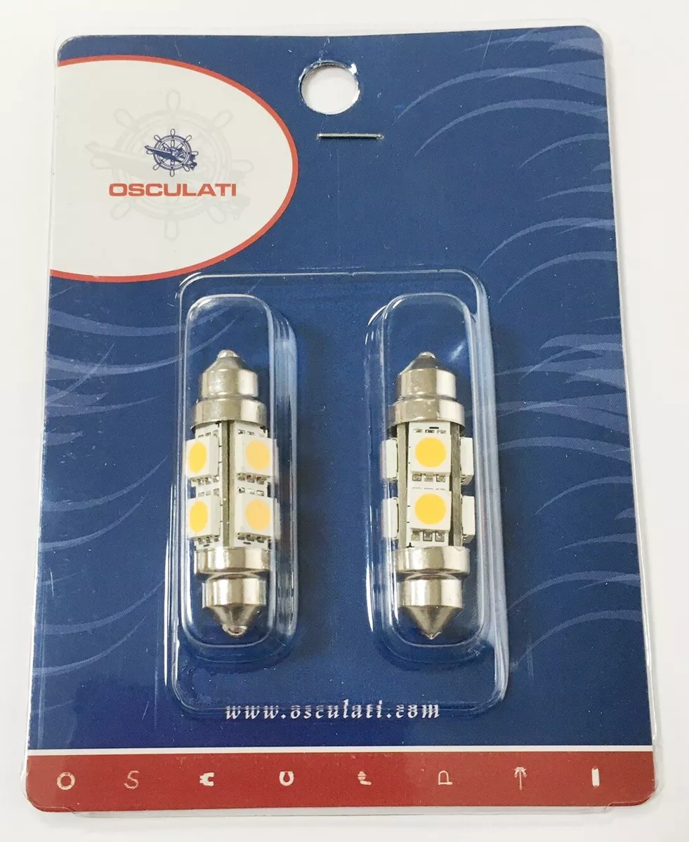 Festoon LED Bulb 12V 1.7W 8 LEDs 2pcs Osculati eBay