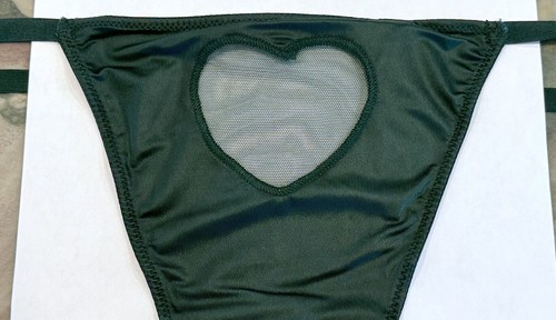 NEW Victoria Secret Very Sexy Heart Cutout Bow V-String Panty - Envious Green XL - Picture 2 of 4