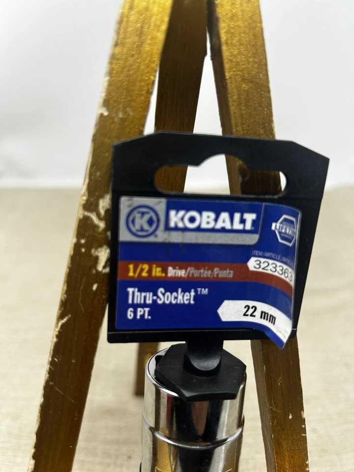 Kobalt 1/2" Drive 6 Point Thru-Socket 22 MM #323363 - Image 2 of 3