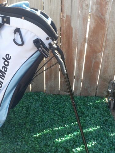 TaylorMade Golf Stand Bag Dual Strap Black/Blue 7 Way Divider w Rain Cover 35" T - Picture 2 of 10