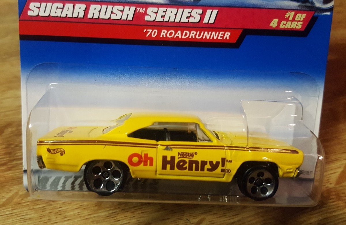 Hot Wheels '70 Roadrunner Yellow Die-Cast Car - Sugar Rush Series II 1/4
